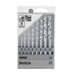 Set 8 Piezas Bosch Broca Muro CYL-1 de 3 4 5 6 7 8 9 y 10mm