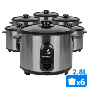 Olla Arrocera Daewoo Antiadherente 2.8L Inoxidable Pack x6