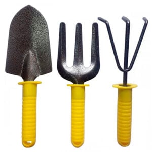 Kit para Jardinería Kamasa 3 Pzs Pala Rastrillo y Tridente