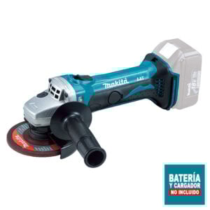 Makita Esmeril Angular 4 1/2" 18v 11,000 RPM Sin Bat Ni Carg