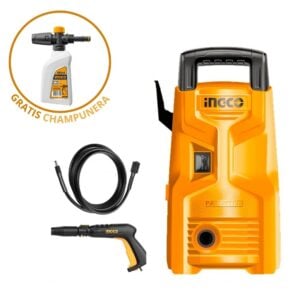 Hidrolavadora HPWR12008 1200W + Shampunera AMFP4002 INGCO