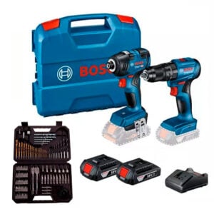 Taladro GSB185 + Llave Impacto GDR18V-200 + Set 103 pz Bosch