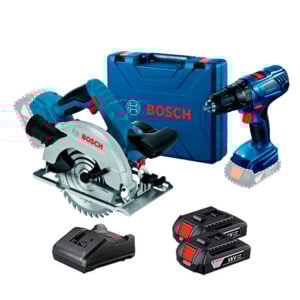 Sierra Circular Bosch GKS 18V-57 + Taladro Percutor GSB 180