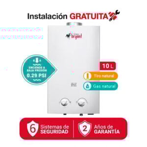 Terma a Gas Bryant Master 10L GLP Tiro Natural 2 Puntos