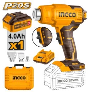 Pistola De Calor 20V Con Batería 4Ah HGLI20025 INGCO