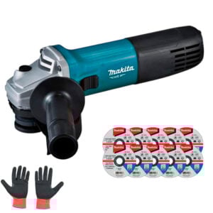 Amoladora Angular Makita M9510B 4 1/2" 850W + Guantes/Discos