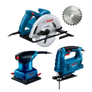Sierra circular GKS130 + caladora GST680 + Lijadora orbital GSS140
