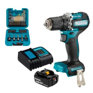 Taladro Percutor Makita 1/2" DHP487SF 18V Brushless + Brocas