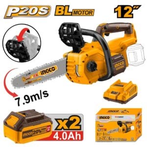 Motosierra Inalámbrica Ingco CGSLI201286 12″ 20V BL + Kit