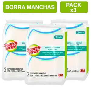 Pack X3 Esponja Scotch Brite Borramanchas X2