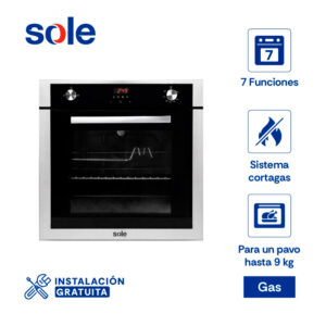 Horno Empotrable Premium Sole GLP 60cm 70L SOLHO007