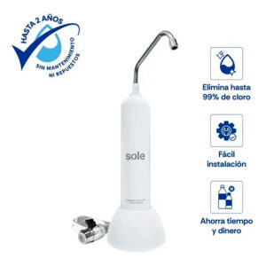 Purificador de Agua Prestige Sole sobre lavadero SOL002V3