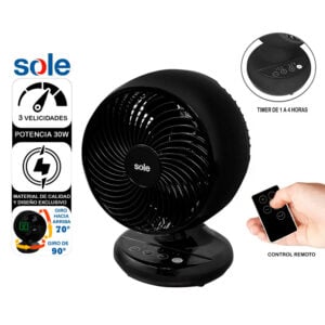 Ventilador de Aire Turbomax Sole Sobre Mesa SOLAIR016