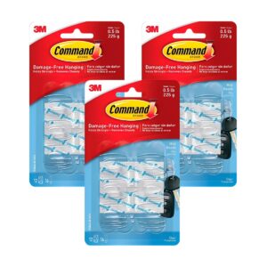 Pack X3 Gancho Command Transparentes Mini 17006 X6