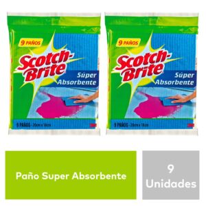 Pack X2 Paño Scotch Brite Absorbente X9