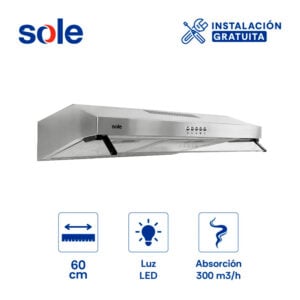 Campana Sole Roma 60CM 1M INOXV2 TURE15COV2