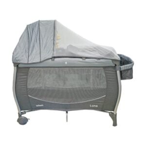Corral Cuna Infanti Luna Zigzag Grey