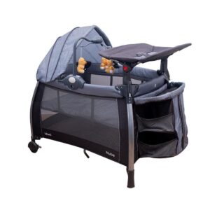 Corral Cuna Infanti Nube Zigzag Grey