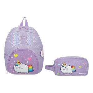 Pack Mochila + Cartuchera Lilac Cats Xtrem