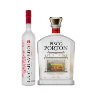Combo Pisco La Caravedo Queb 750ml + Pisco Portón Queb 750ml