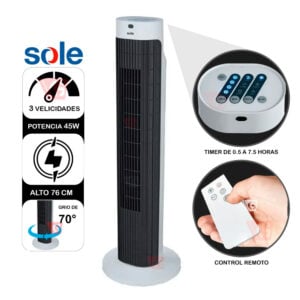 Ventilador de Aire Tipo Torre Sole 76cm SOLAIR019
