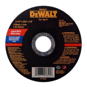Disco Corte Inox 4-1/2" x 3/64" Dewalt DW44618