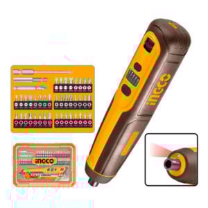 Atornillador 5Nm + Set 44 Piezas Tipo C Ingco CSDLI04062