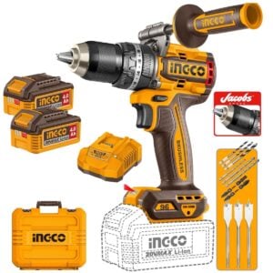 Taladro Percutor INGCO 20V 96Nm Bl + 2 Baterias CIDLI209686