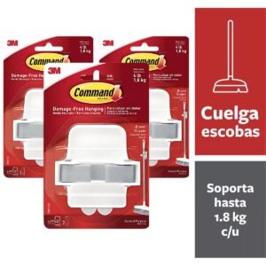 Pack X3 Gancho Command Sujeta Escoba 17007