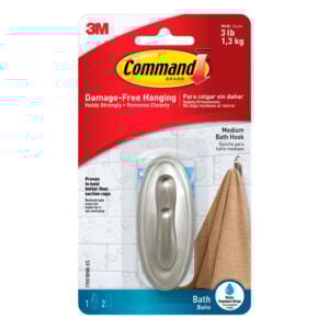 Gancho Metálico Command para Baño x1 unidad