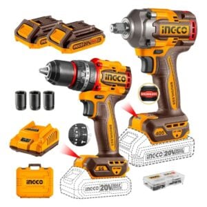 Taladro 66Nm + Llave de Impacto 405Nm INGCO CKLI20286 20V