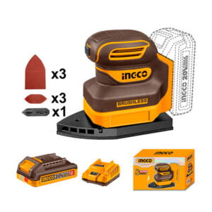 Lijadora de Palma Ingco 1Bat 2Ah + 5 Lijas en Caja CPSLI20241