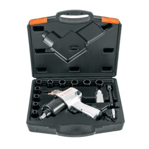 Kit de llave de impacto 1/2" ind. con estuche plástico