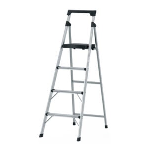 Escalera tubular plegable 4 peldaños aluminio Truper