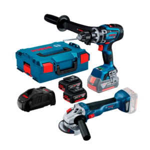 Taladro Percutor 1/2" Biturbo + Amoladora 5" 18V Brushless Bosch