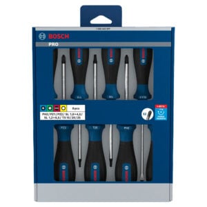 Juego Destornillador PRO Bosch PH/PZ/SL/TX x 8 pz 1600A039PF