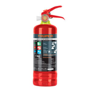 Extintor portátil recargable 1 kg polvo tipo ABC Truper