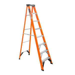 Escalera de tijera tipo ll 7 peldaños fibra de vidrio
